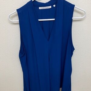 Violet & Claire Women's Deep Blue V-Neck Blouse